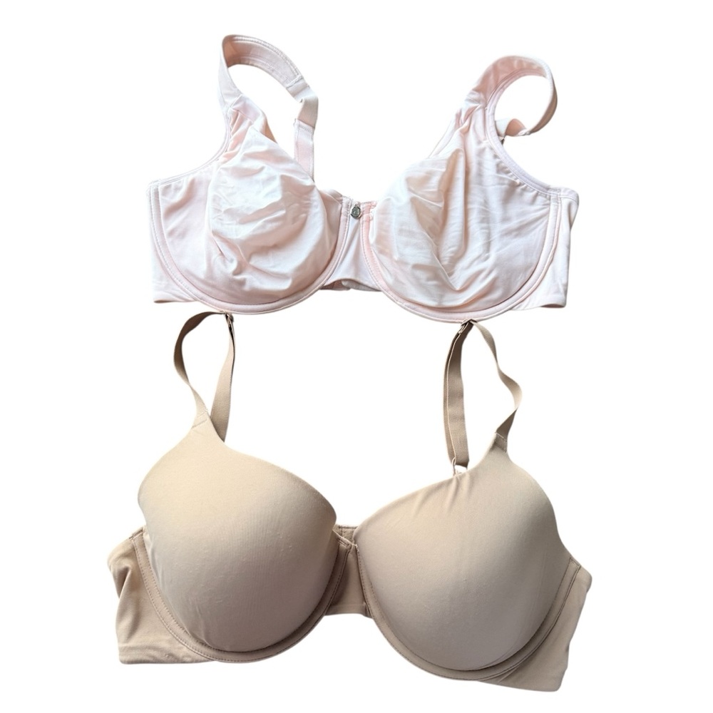 Amazon Essentials Bra Set Size 38D Pink‎ and Tan